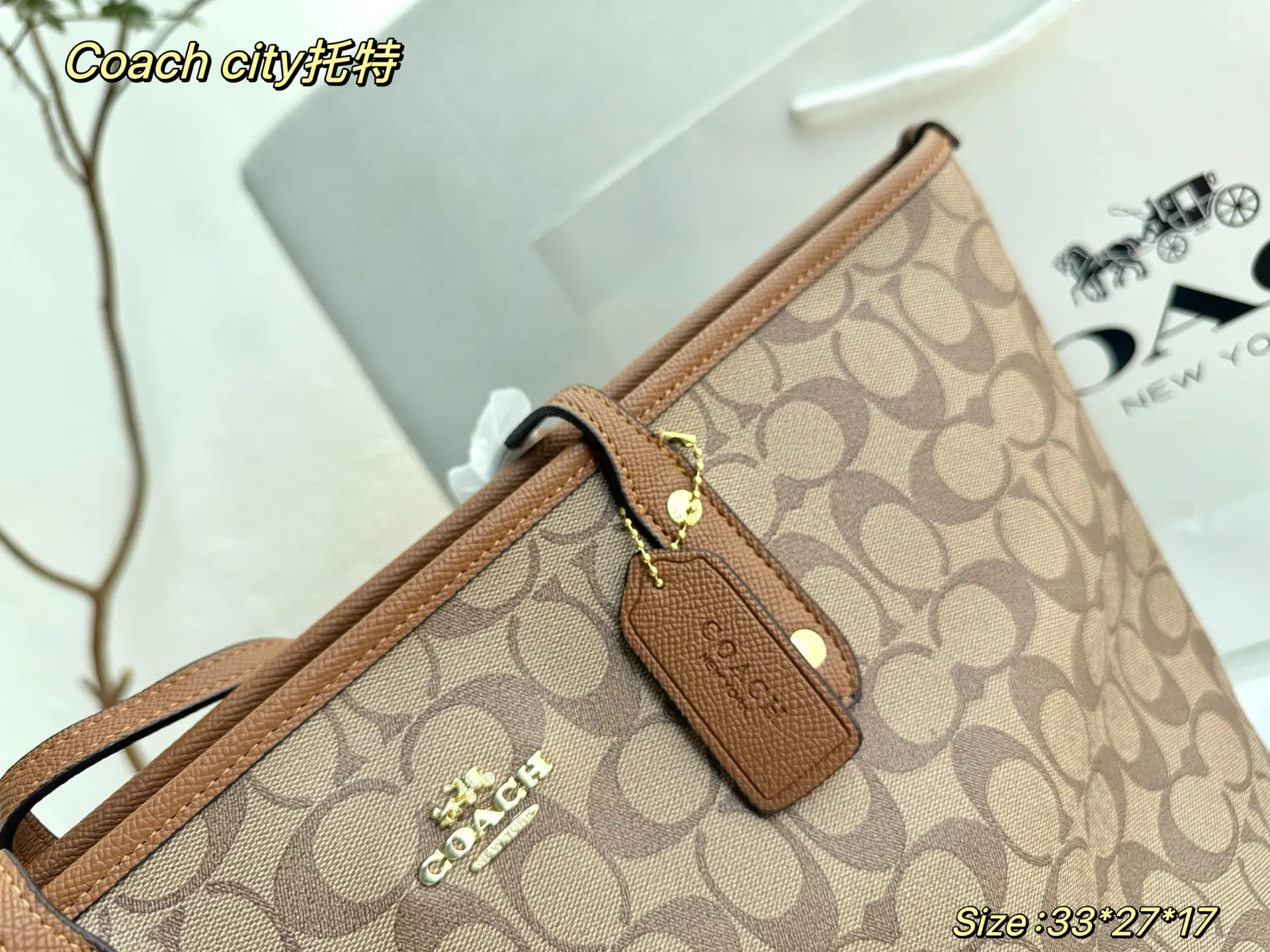 Coach 不带盒 日常分享｜你的奶茶托特 托特包 大容量托特款