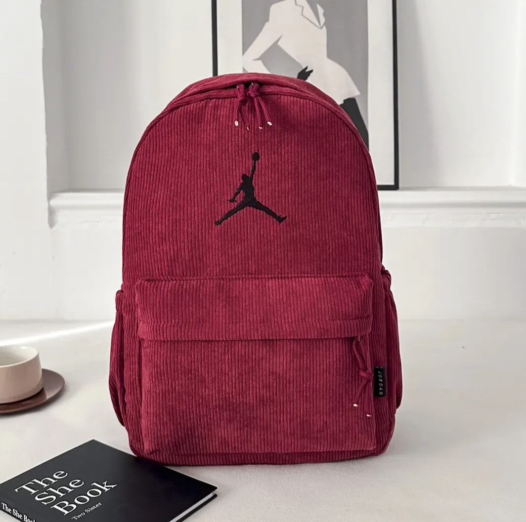 AIR JORDAN乔丹飞人 男女同款灯芯绒休 雙肩包 实用雙肩款