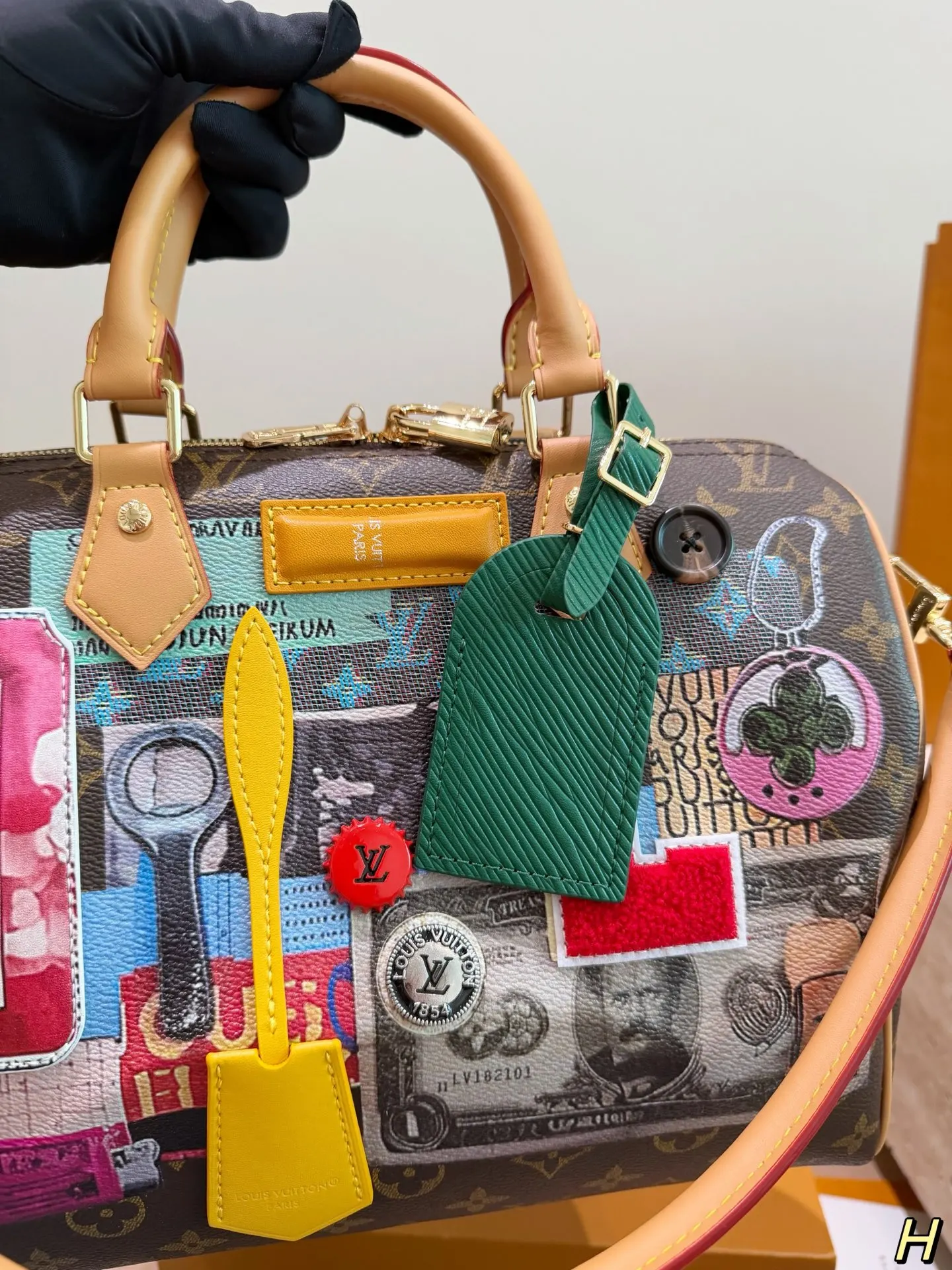 Louis Vuitton Speedy 米色 Monogram 手提包