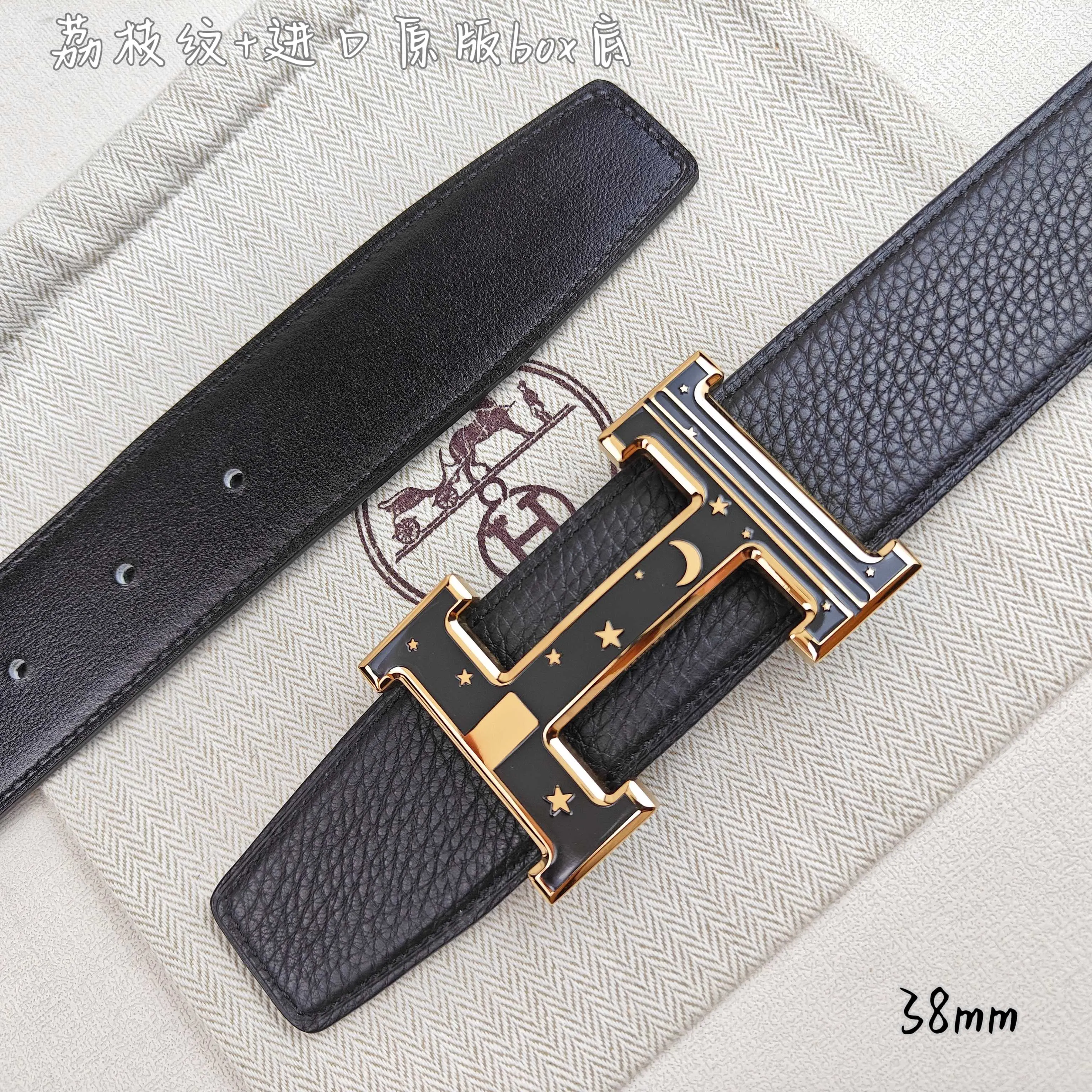 Hermès 黑色 荔枝纹牛皮 配饰 精致配饰 腰带