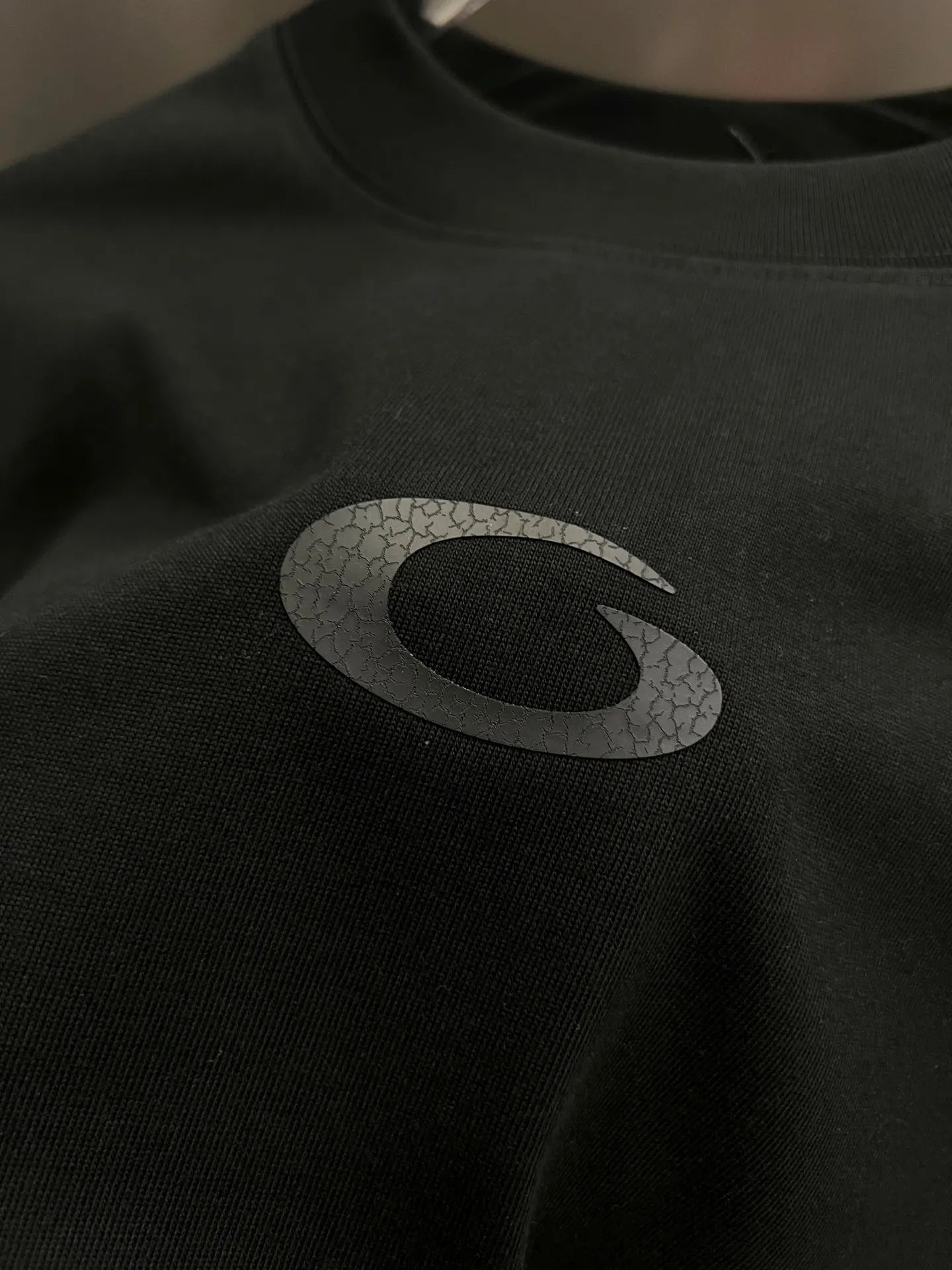 Balenciaga Black Cotton Logo Short Sleeve T-Shirt Loose