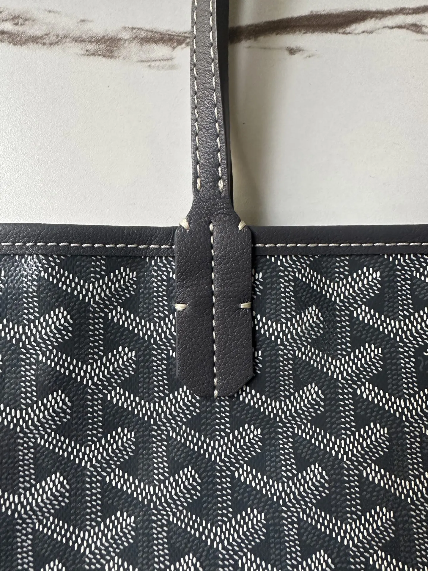 Goyard Gray Tote Bag Leather