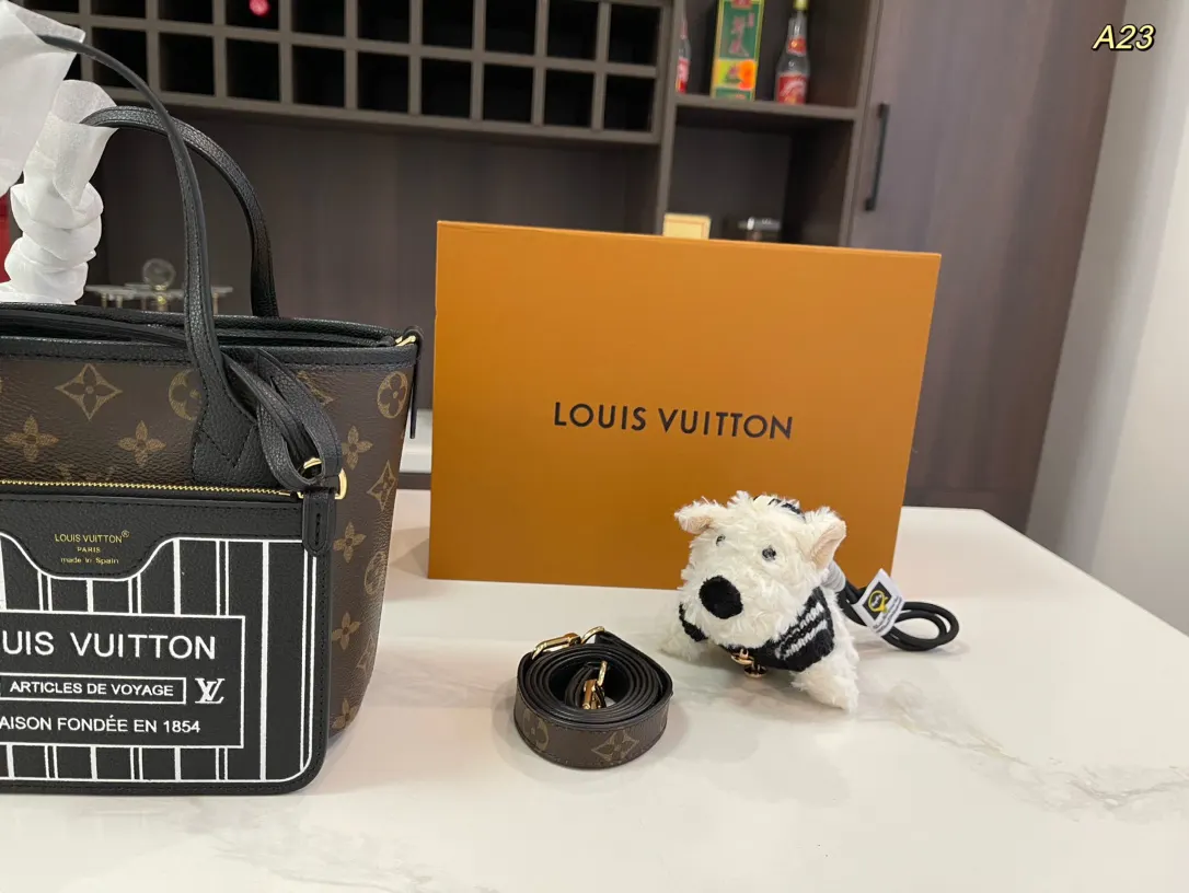 LV Neverfull 老花 牛皮 水桶包 休閒水桶款