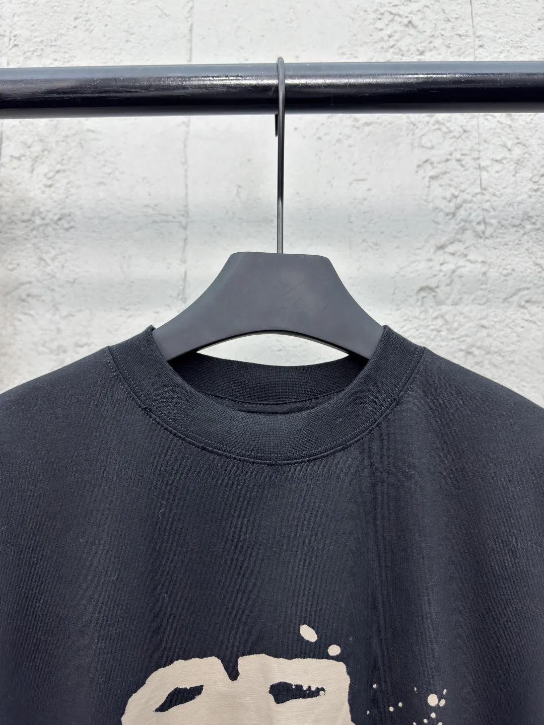 Balenciaga Black Cotton Logo Short Sleeve T-Shirt Street