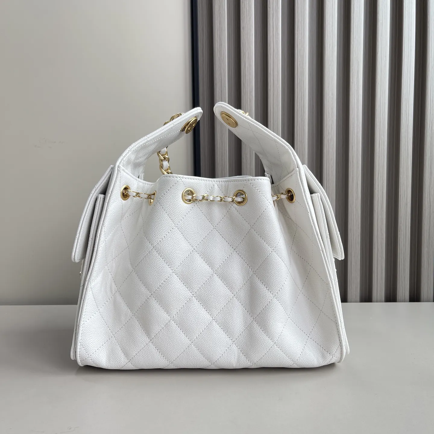 White Hobo Shoulder Bag Vintage Leather