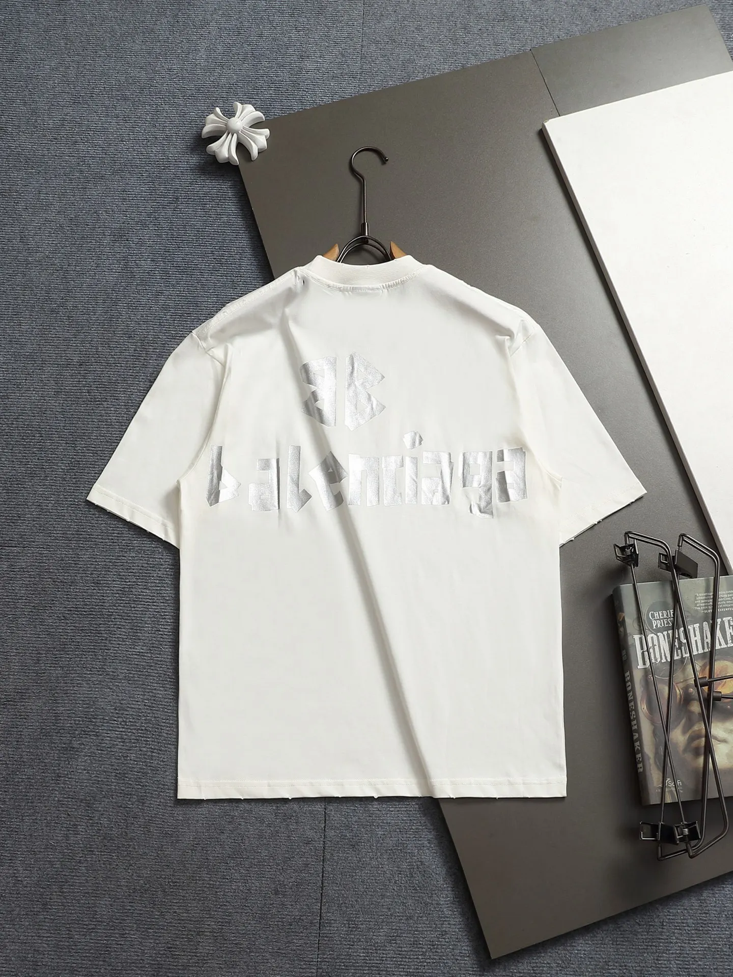 Balenciaga Black Logo Short Sleeve T-Shirt Street