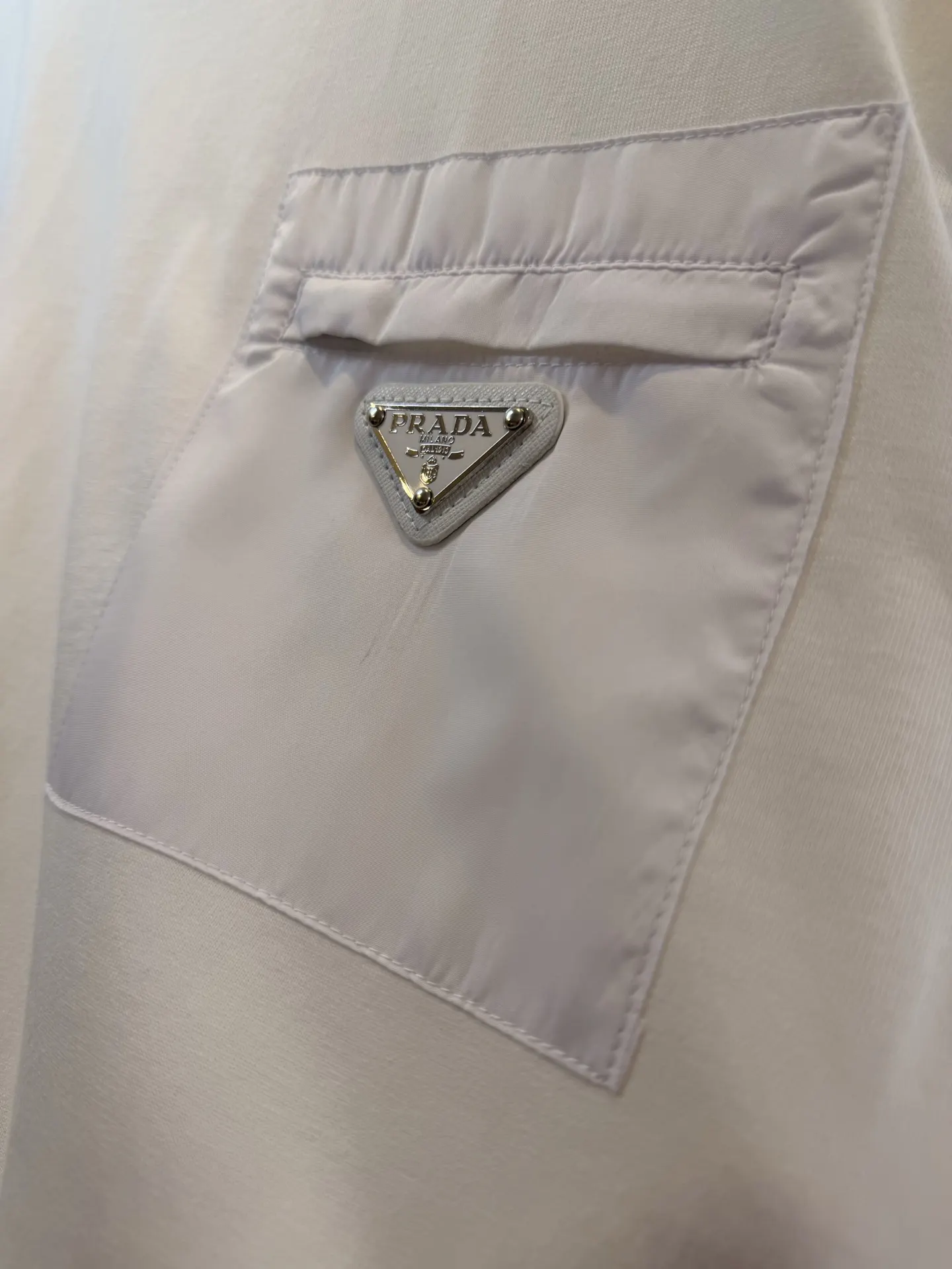 Prada T-Shirt Cotton Triangle Logo
