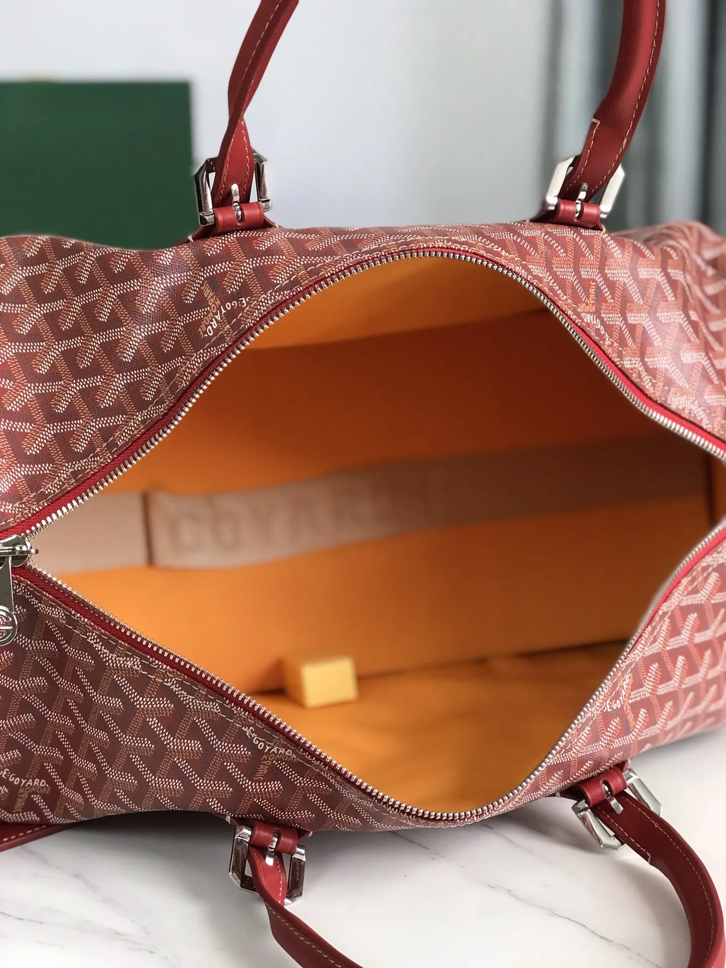 Goyard 深蓝 酒红 小牛皮 旅行包 大容量旅行款