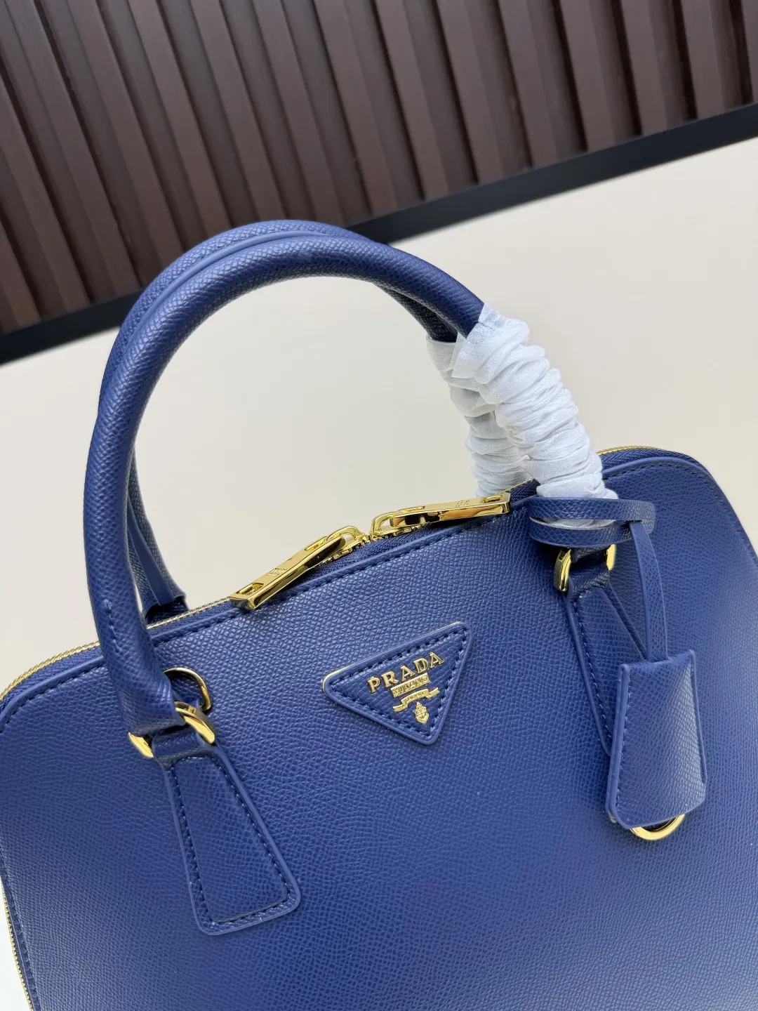 Prada Saffiano Top Handle Bag Commuter Leather