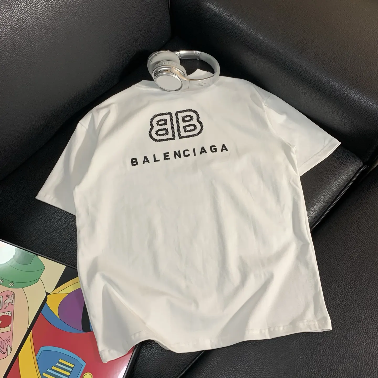 Balenciaga 黑色 纯棉 短袖T恤 宽松休闲