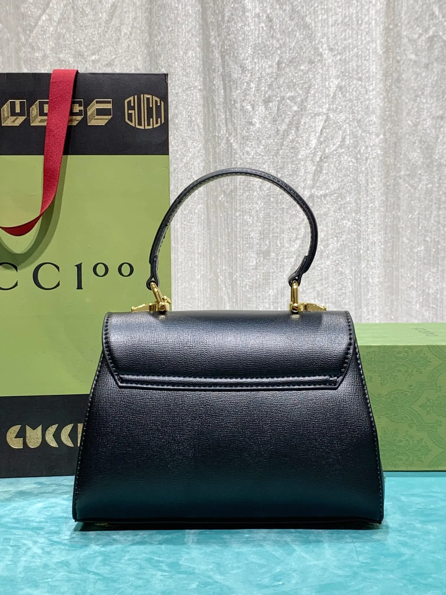 Gucci 棕色 帆布 Horsebit 系列手提包 作为 Hors 通勤手提款