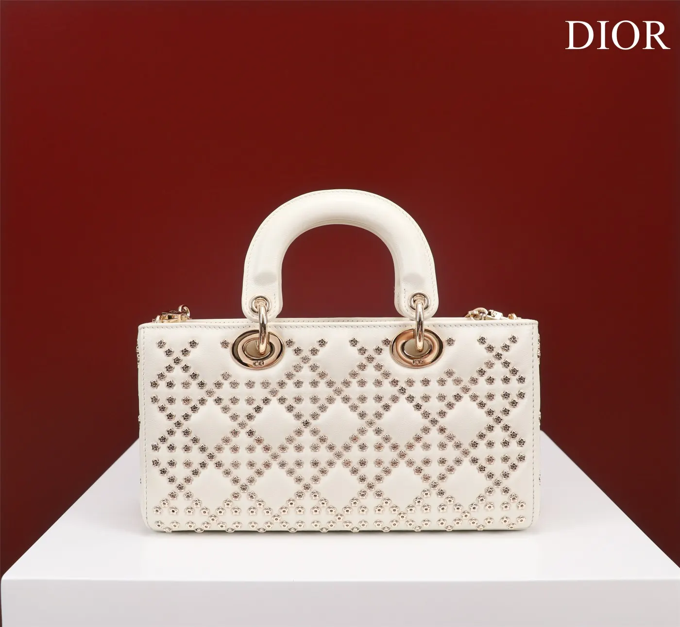 Dior 羊皮 进口 羊皮 纯手工戴妃包横版 手提包 通勤手提款