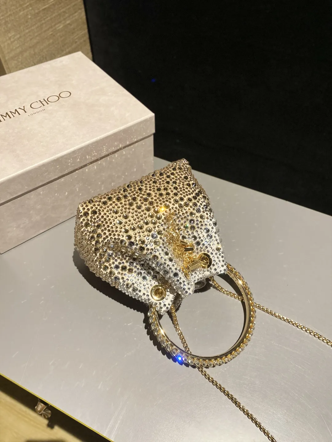 JIMMY CHOO BON BON系列标志款手提包 链条包 精致链条款