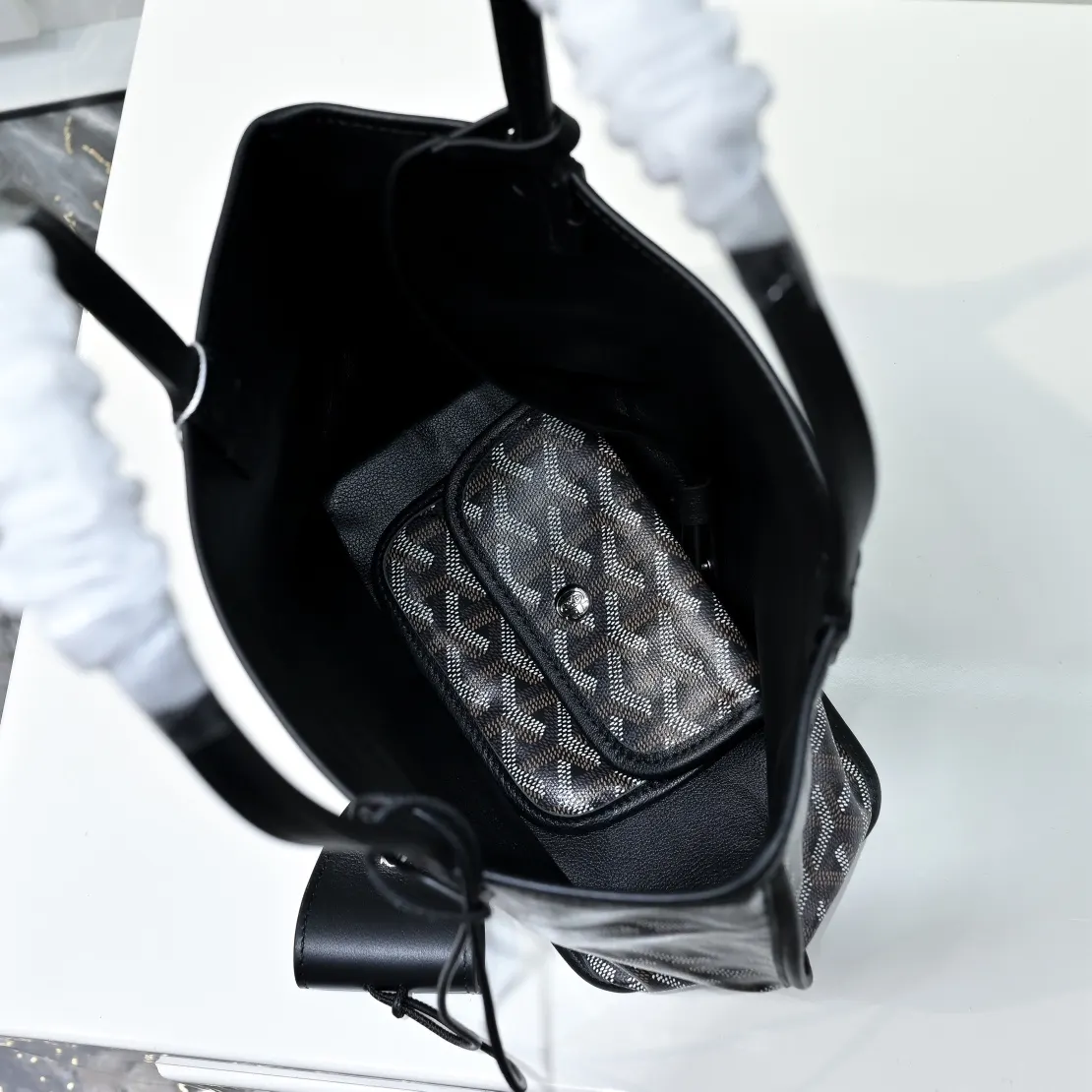 Goyard 牛皮 高 戈雅双面mini 王菲同款购物袋 头层牛皮 托特包 大容量托特款