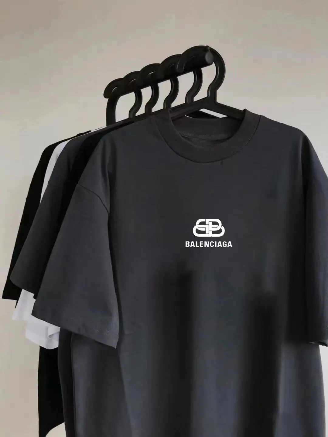 Balenciaga 黑色 純棉 Logo 短袖T恤 宽松休閒