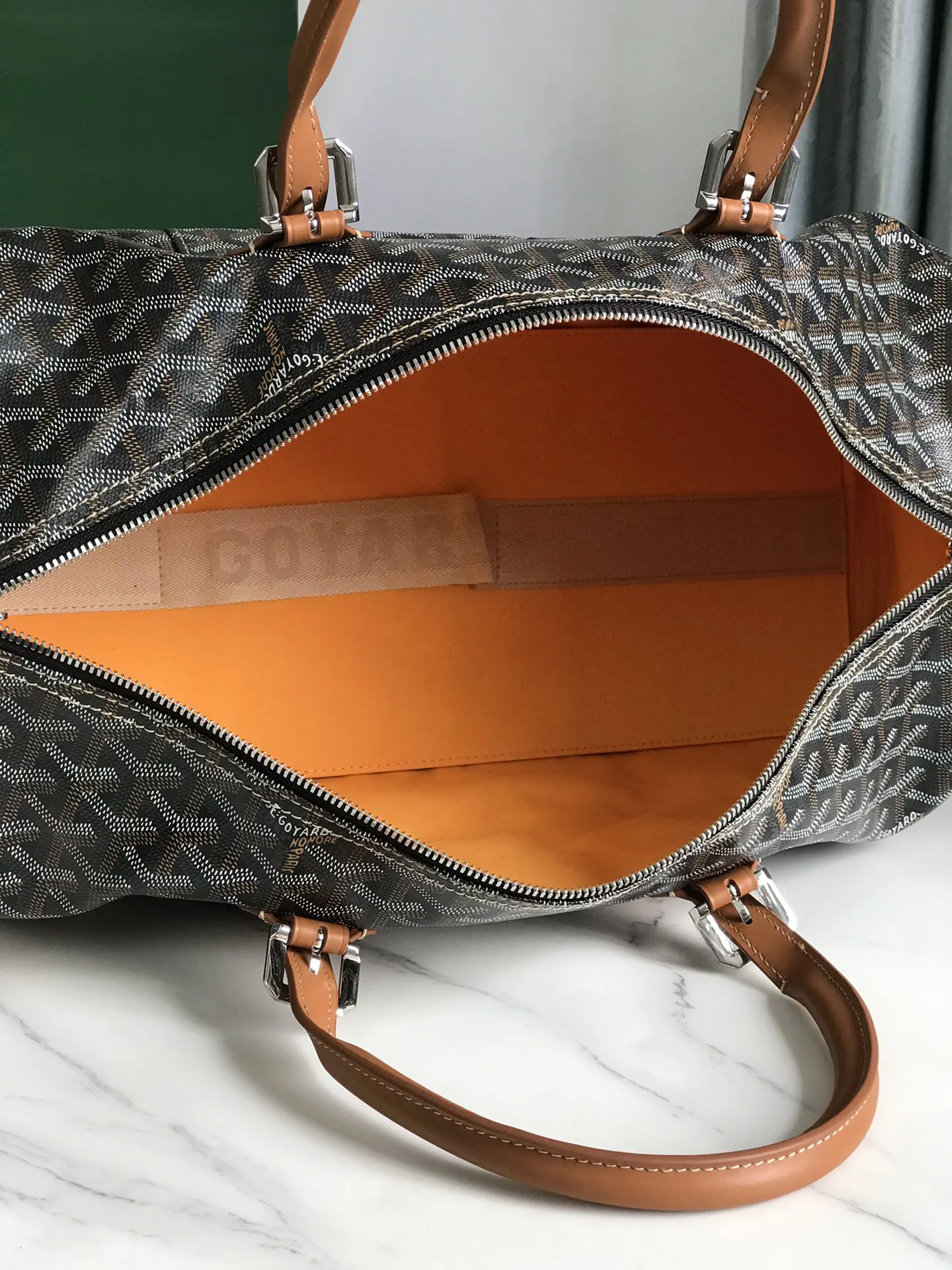 Goyard 深藍 酒紅 小牛皮 旅行袋 大容量旅行款