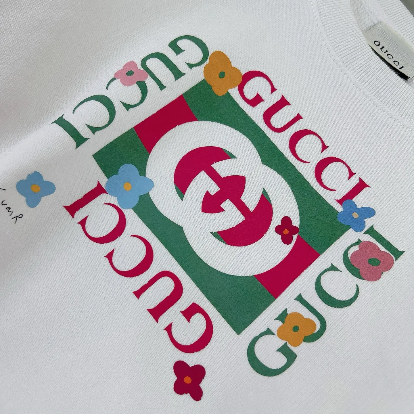 Gucci Logo印花圆领卫衣