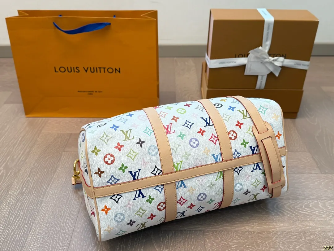LV Keepall 村上隆联名系列 旅行袋 旅行包 大容量旅行款