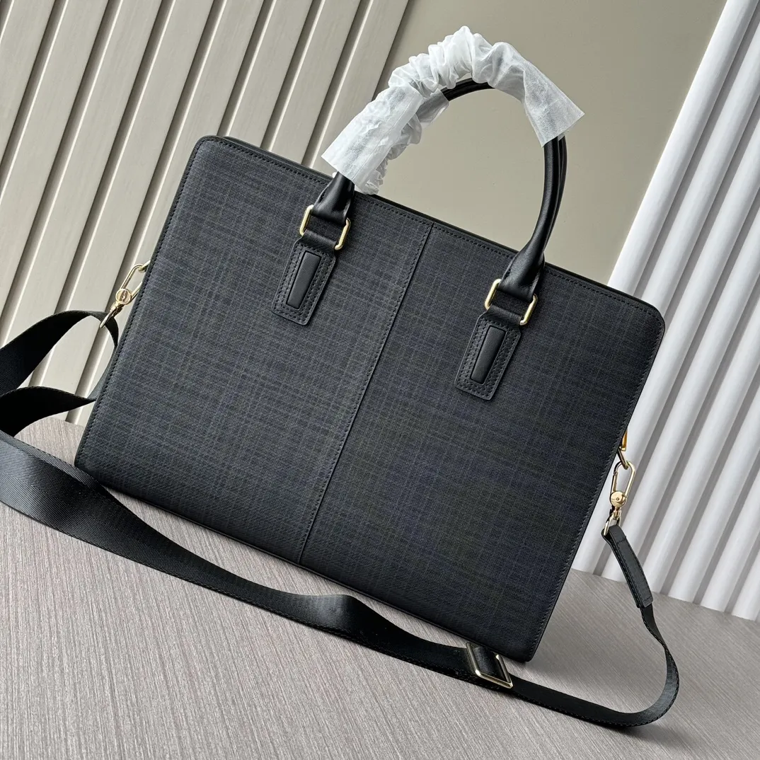 Prada Black Briefcase Business Commuter Leather