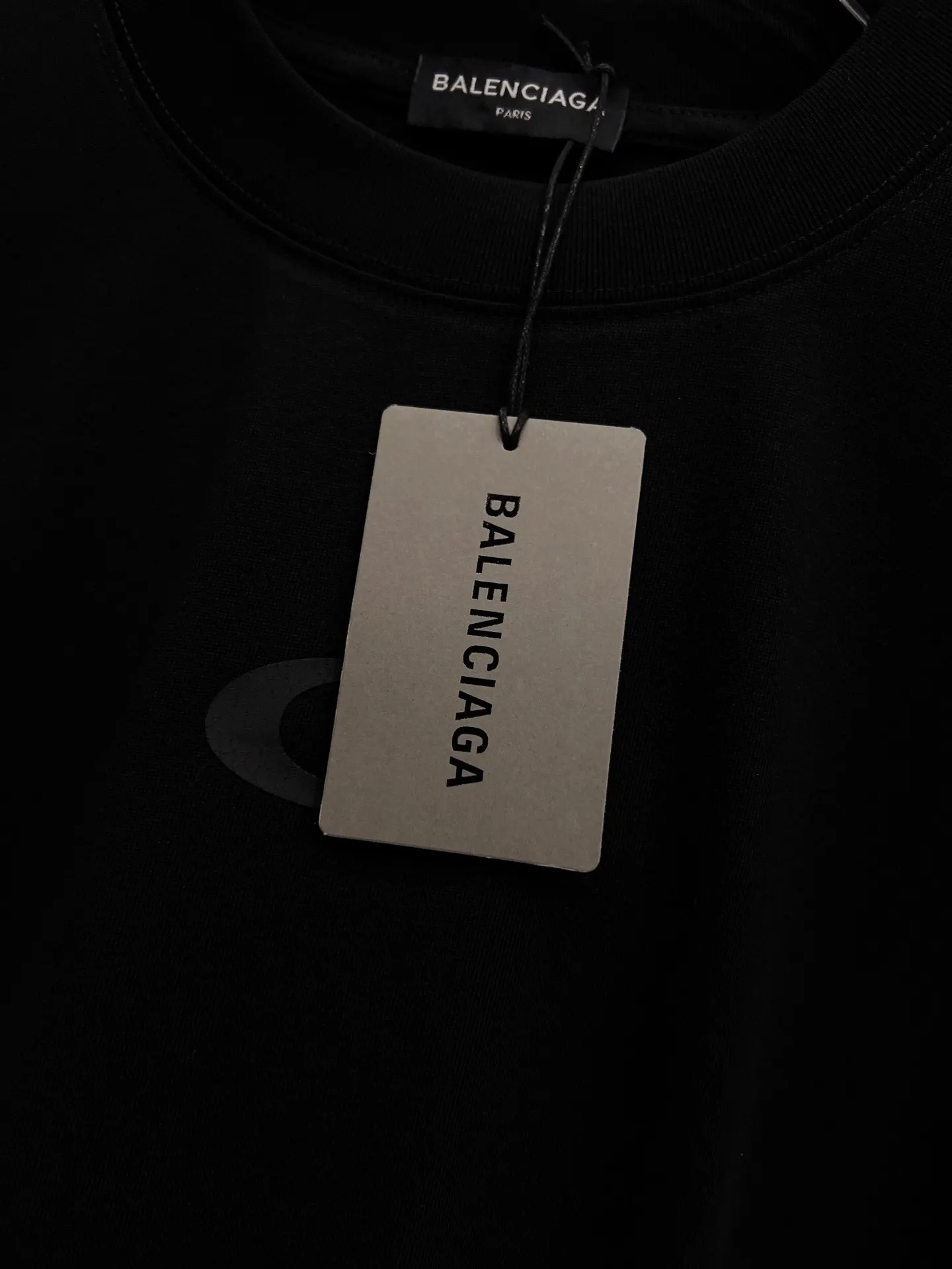 Balenciaga Black Cotton Logo Short Sleeve T-Shirt Loose