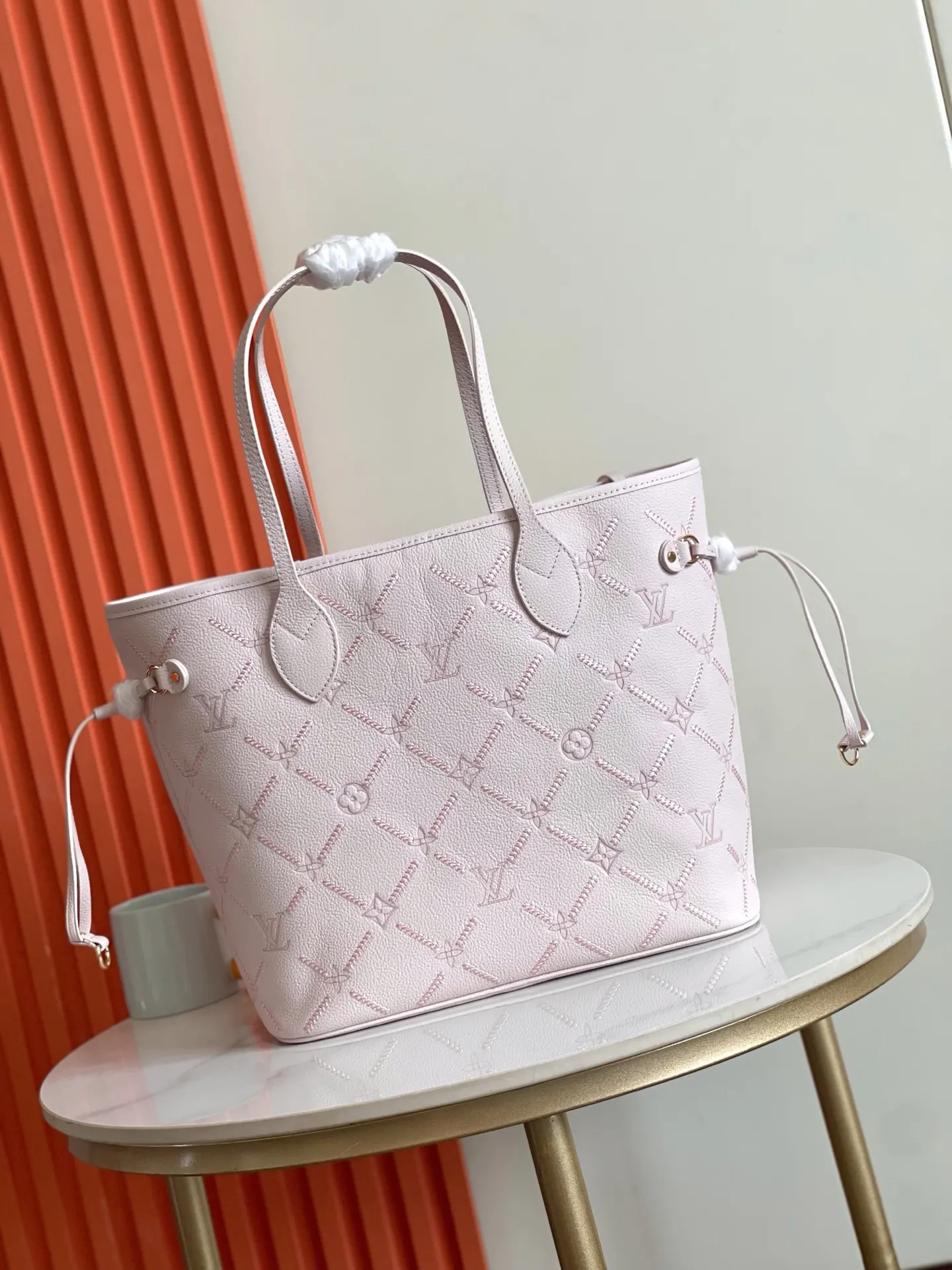 LV Neverfull 粉色 Mo托特包 大容量托特款