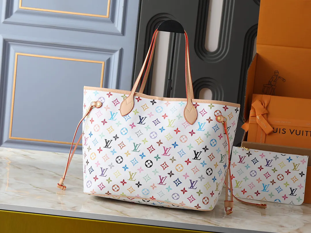 LV Neverfull 牛皮 收納包 旅行收納款