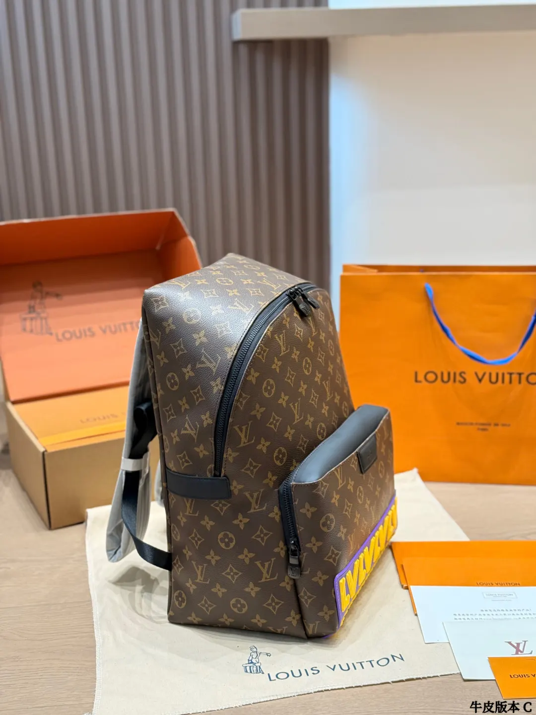 Louis Vuitton Black Monogram Backpack Leather