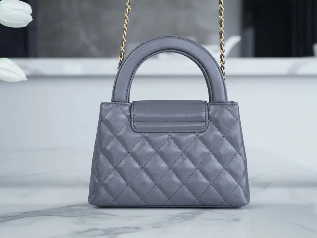 CHANEL 黑色 灰色 羊皮 手提包 通勤手提款