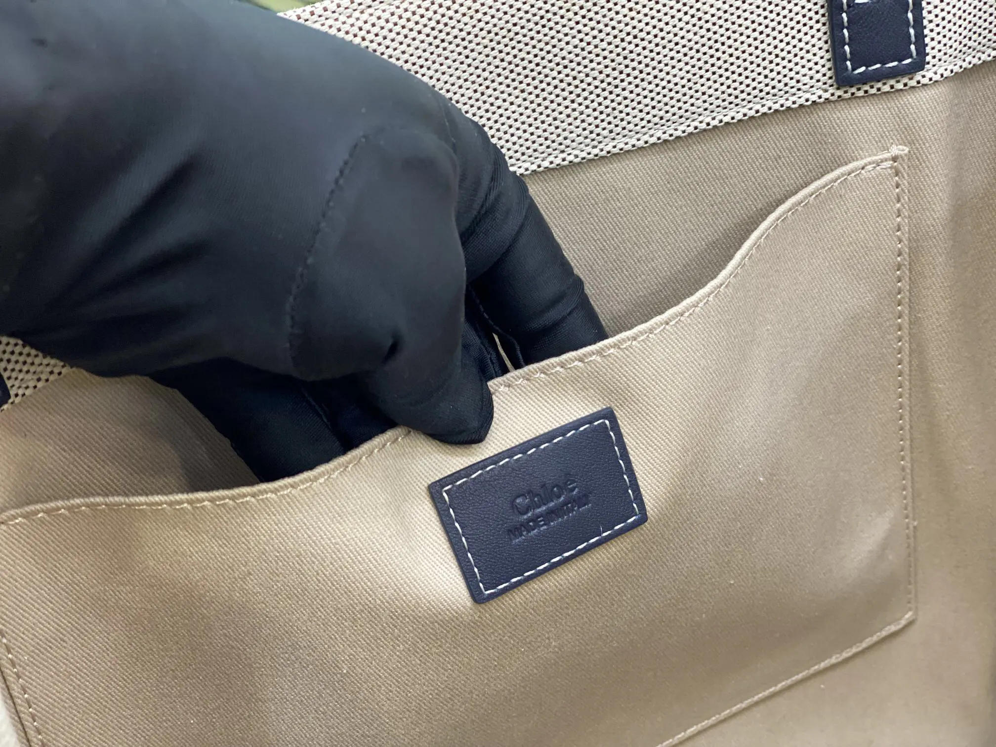 帆布 图片为中号 Chloe Woody Tote Bag 托特包 大容量托特款