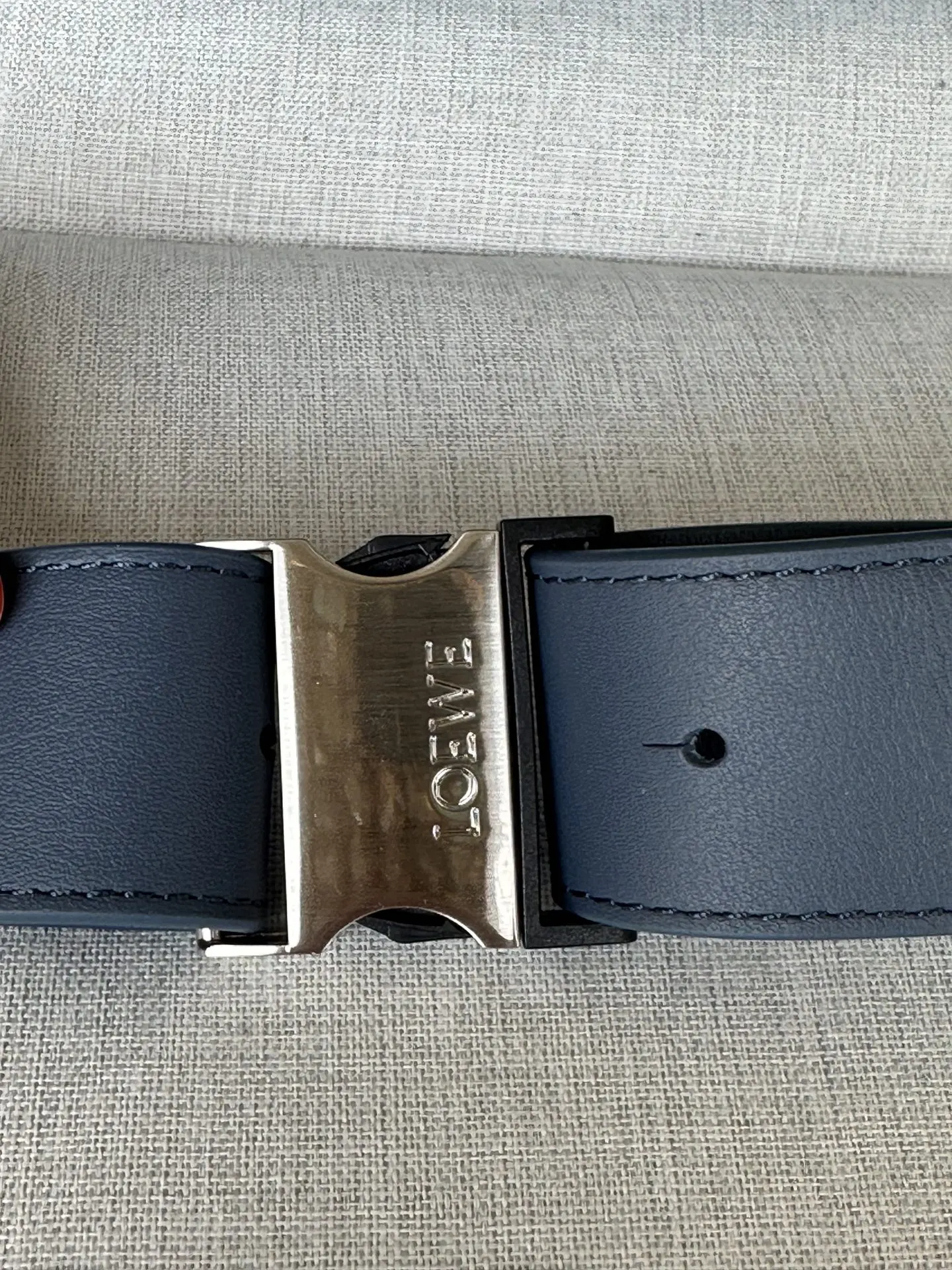Blue Belt Bag Casual Leather