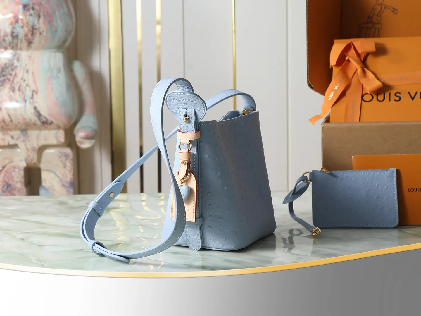 Blue Bucket Bag Casual Canvas