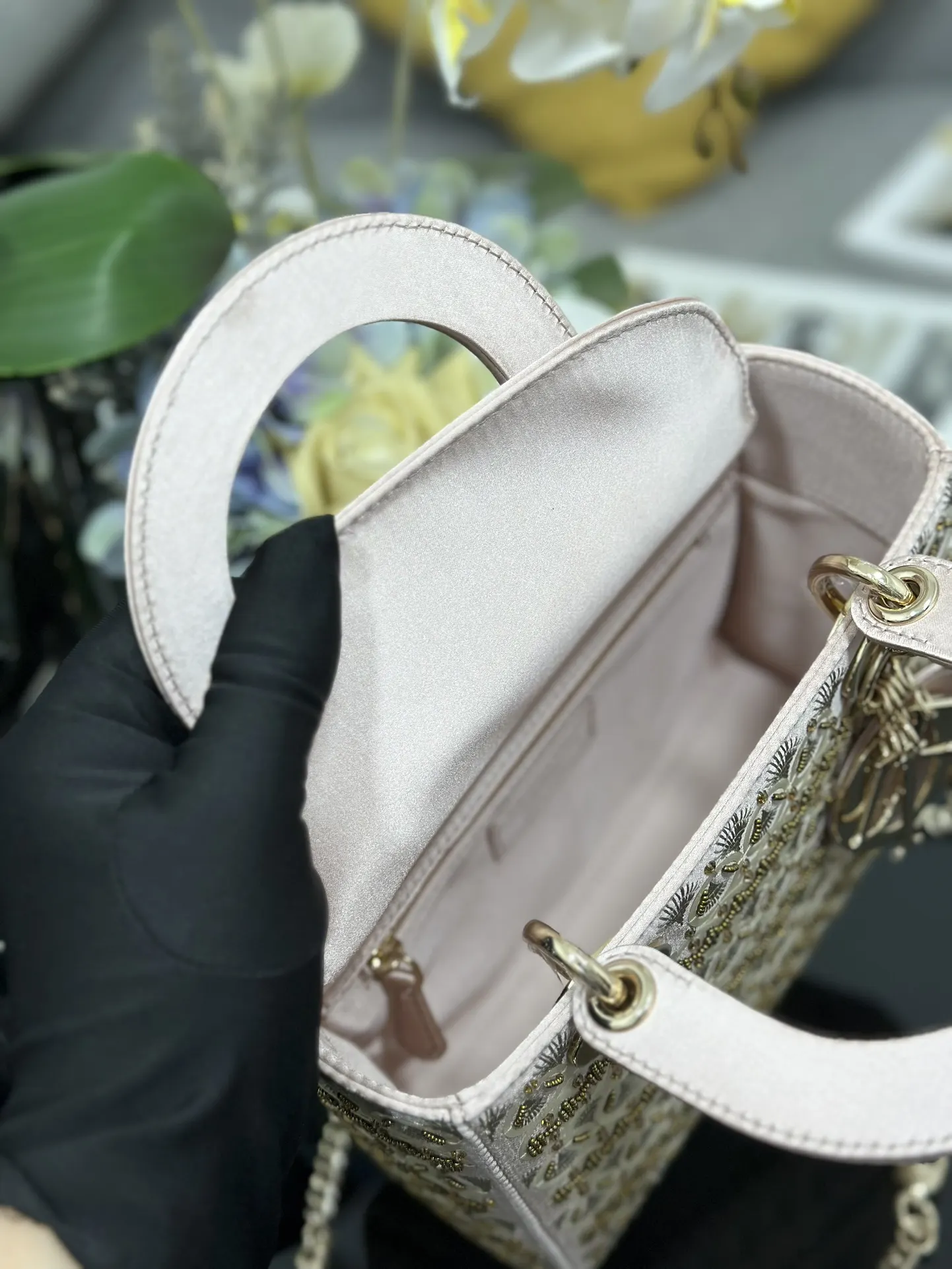 Dior Lady 金色 斜挎包 轻便斜挎款