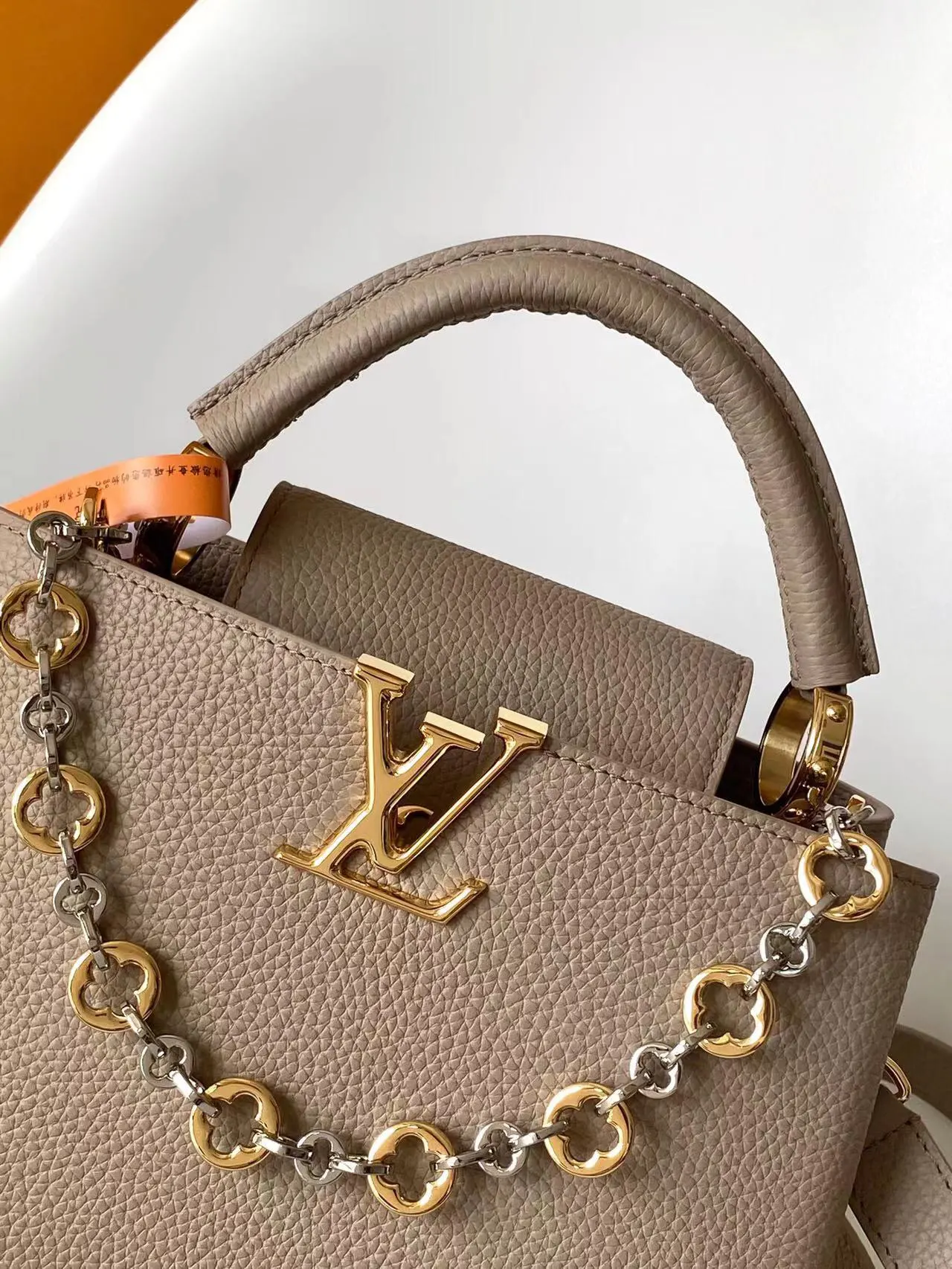 LV Capucines 黑色 米白 牛皮 链条包 精致链条款