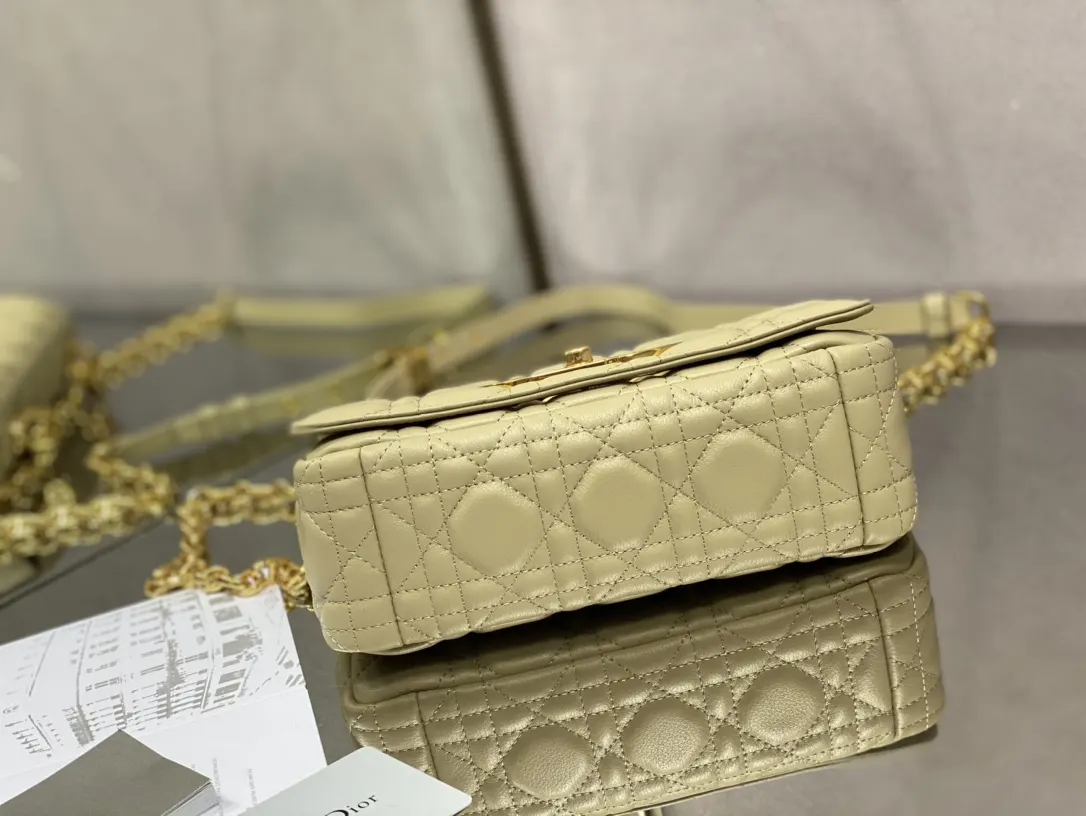 Dior Caro 米色 皮革 手提包