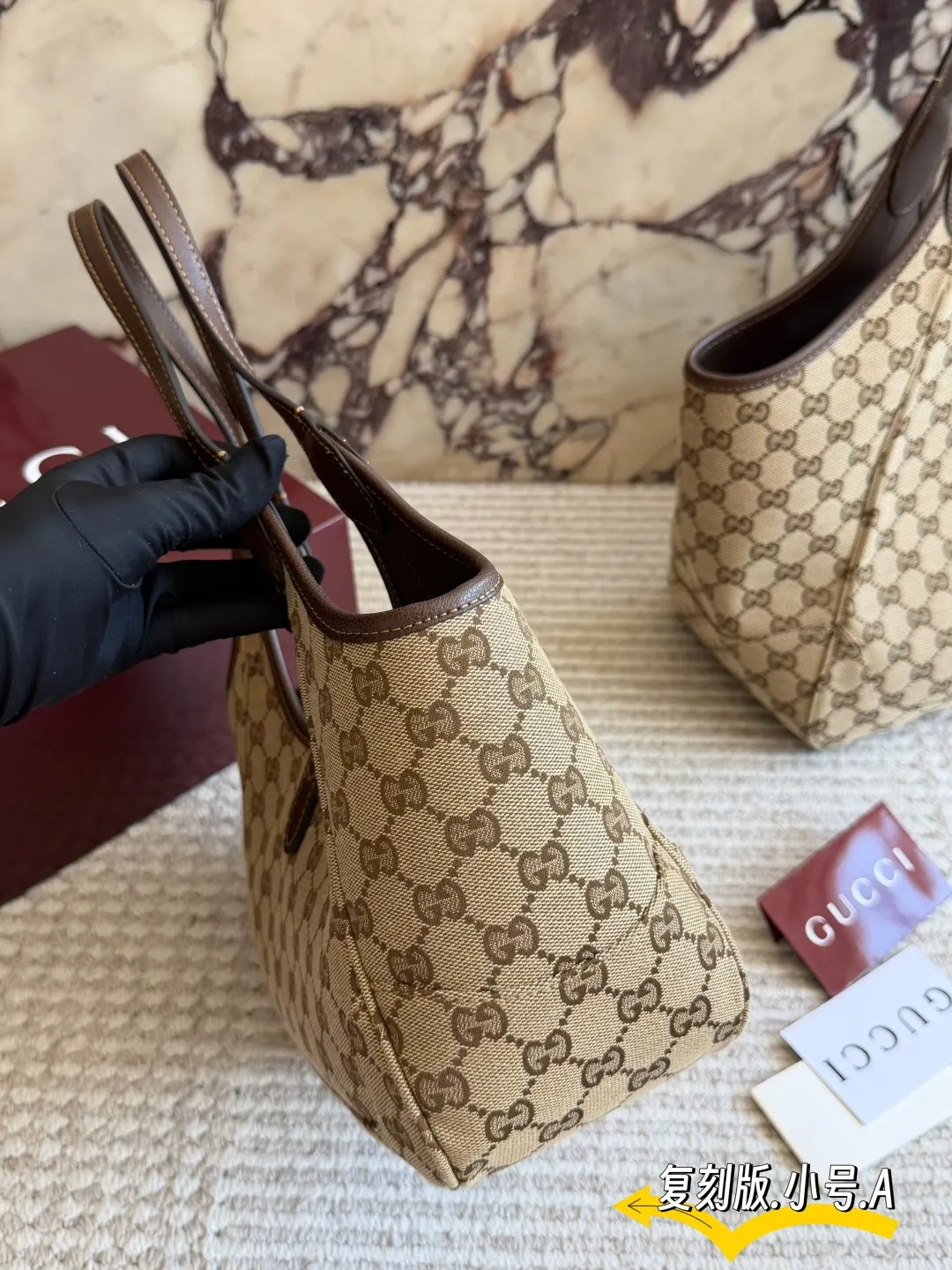 Gucci Jackie 1961 Monogram Caramel Leather Underarm Bag Shoulder and Crossbody Wear Image 6 Gucci Jackie 1961 Monogram Caramel Leather Underarm Bag Shoulder and Crossbody Wear Image 6