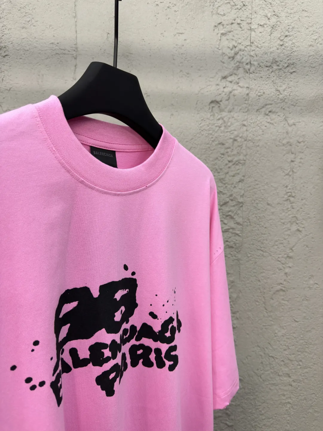 Balenciaga 粉色 纯棉 Logo 短袖T恤