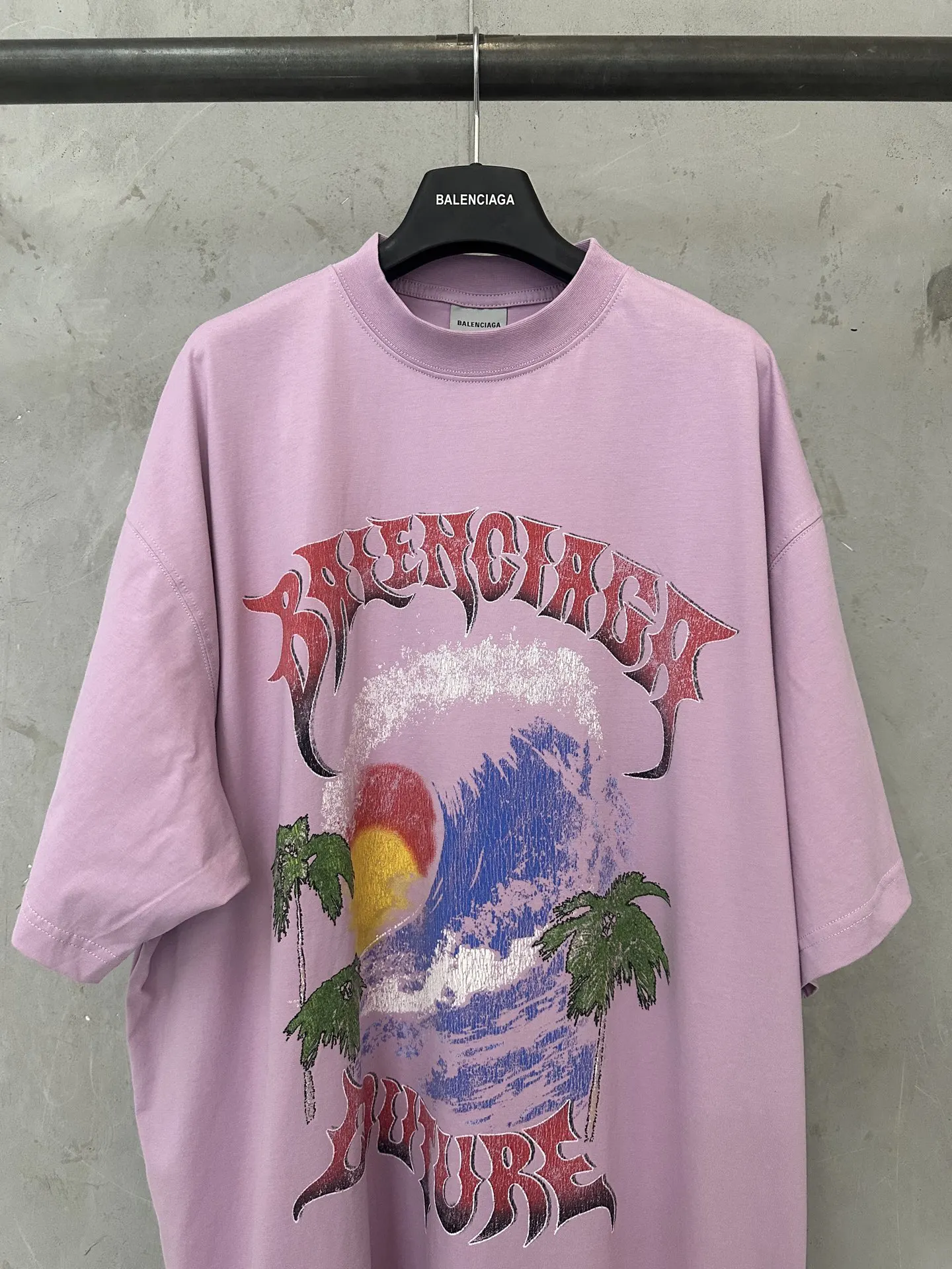 Balenciaga 26SS 黑色 印花 短袖T恤 街头休闲款
