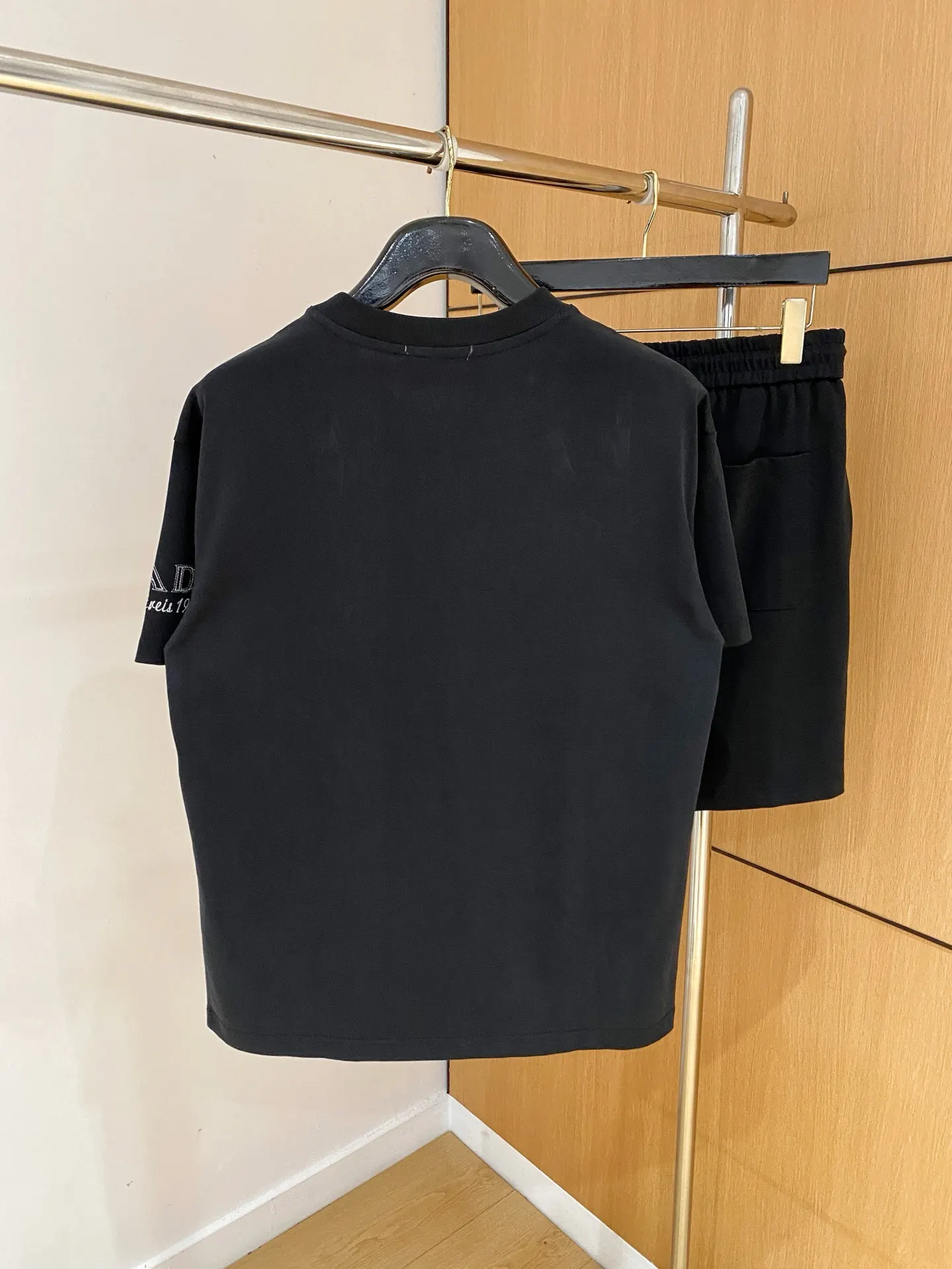 Prada Black Triangle Logo Shorts