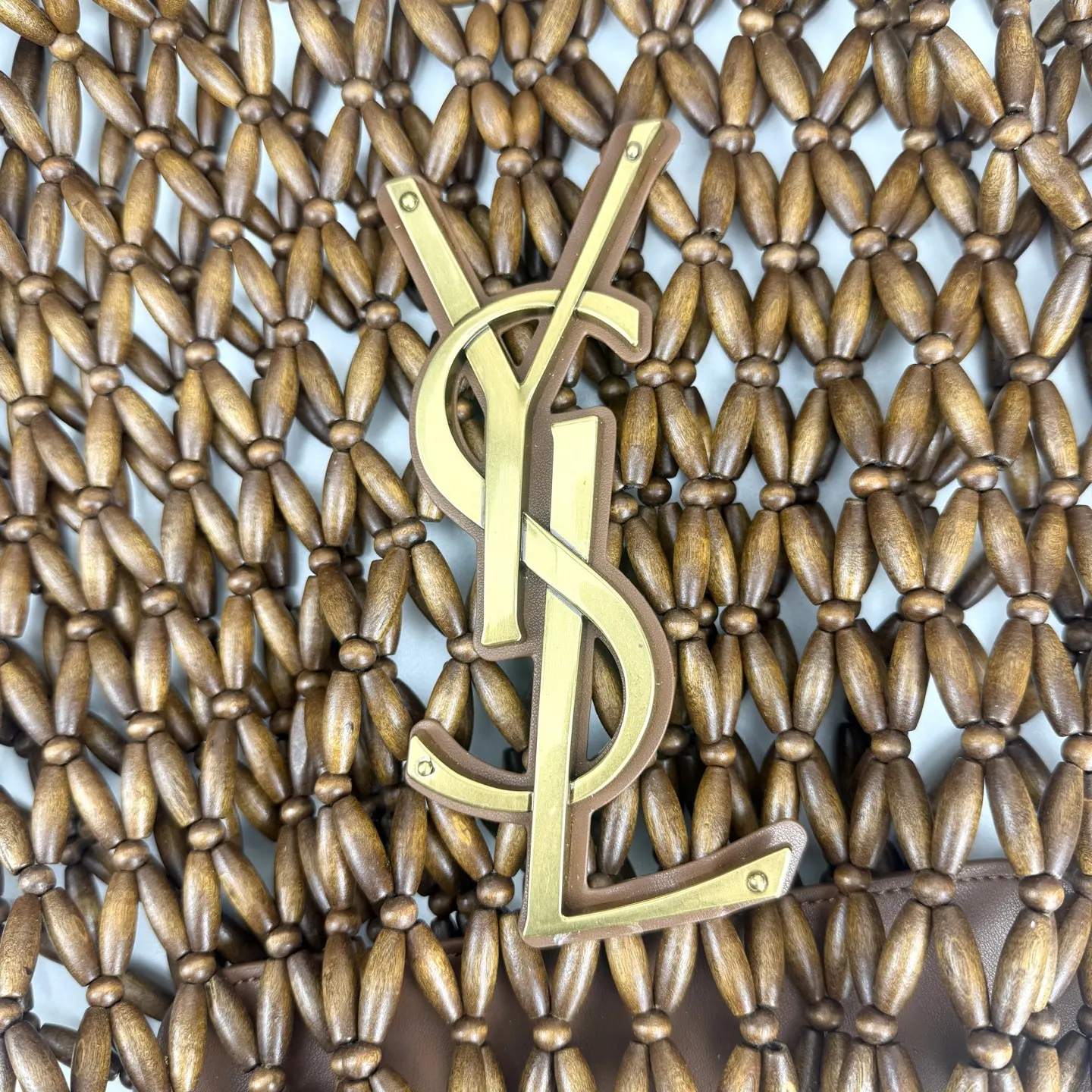 YSL 高 玩的也太花了吧 ICARE居然新推木珠款 托特包 大容量托特款
