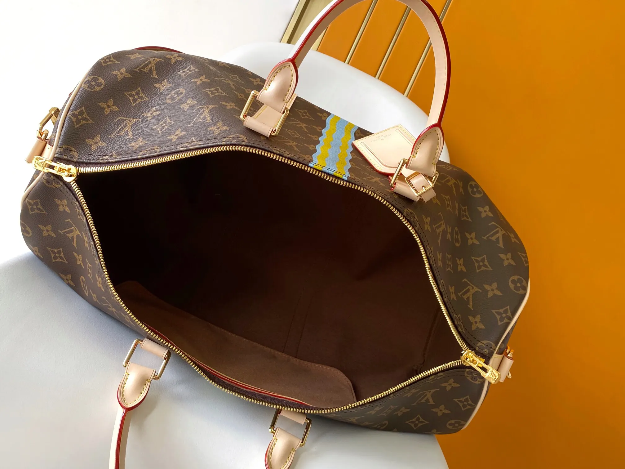 Keepall 老花 牛皮 旅行袋 大容量旅行款