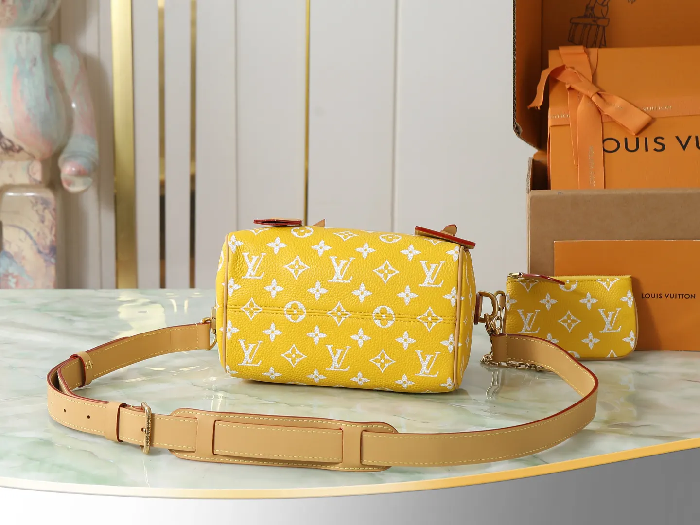 LV Speedy 蓝黄配色 手袋 复古款｜ORBUYBAG 岚奢包高端时尚精品