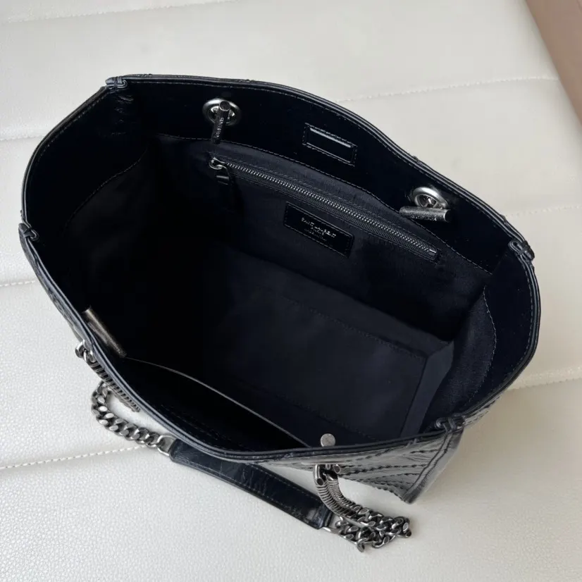 Silver Chain Bag Leather