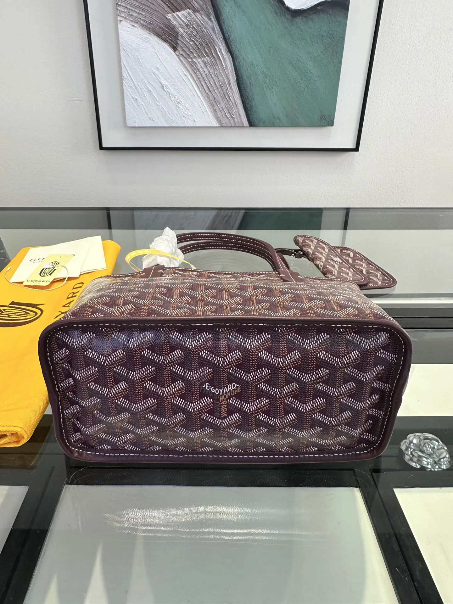 Goyard 酒紅 小牛皮 托特包 大容量托特款