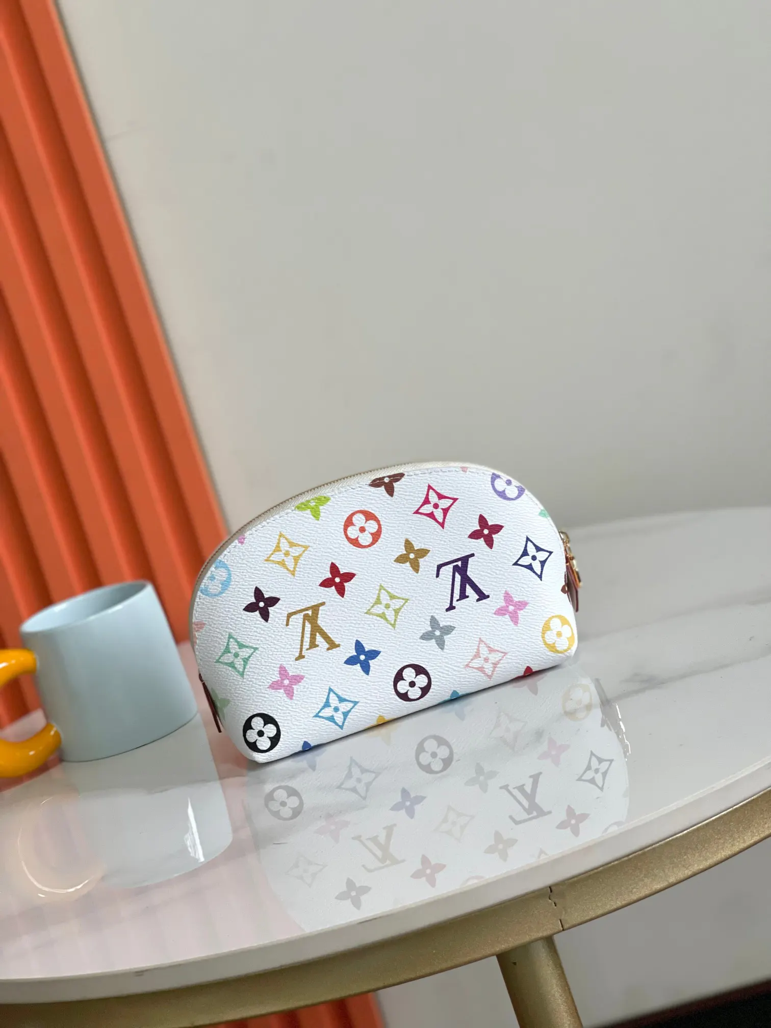 LV 帆布 贴袋方便收納小件物品 化妝包 便携收納款