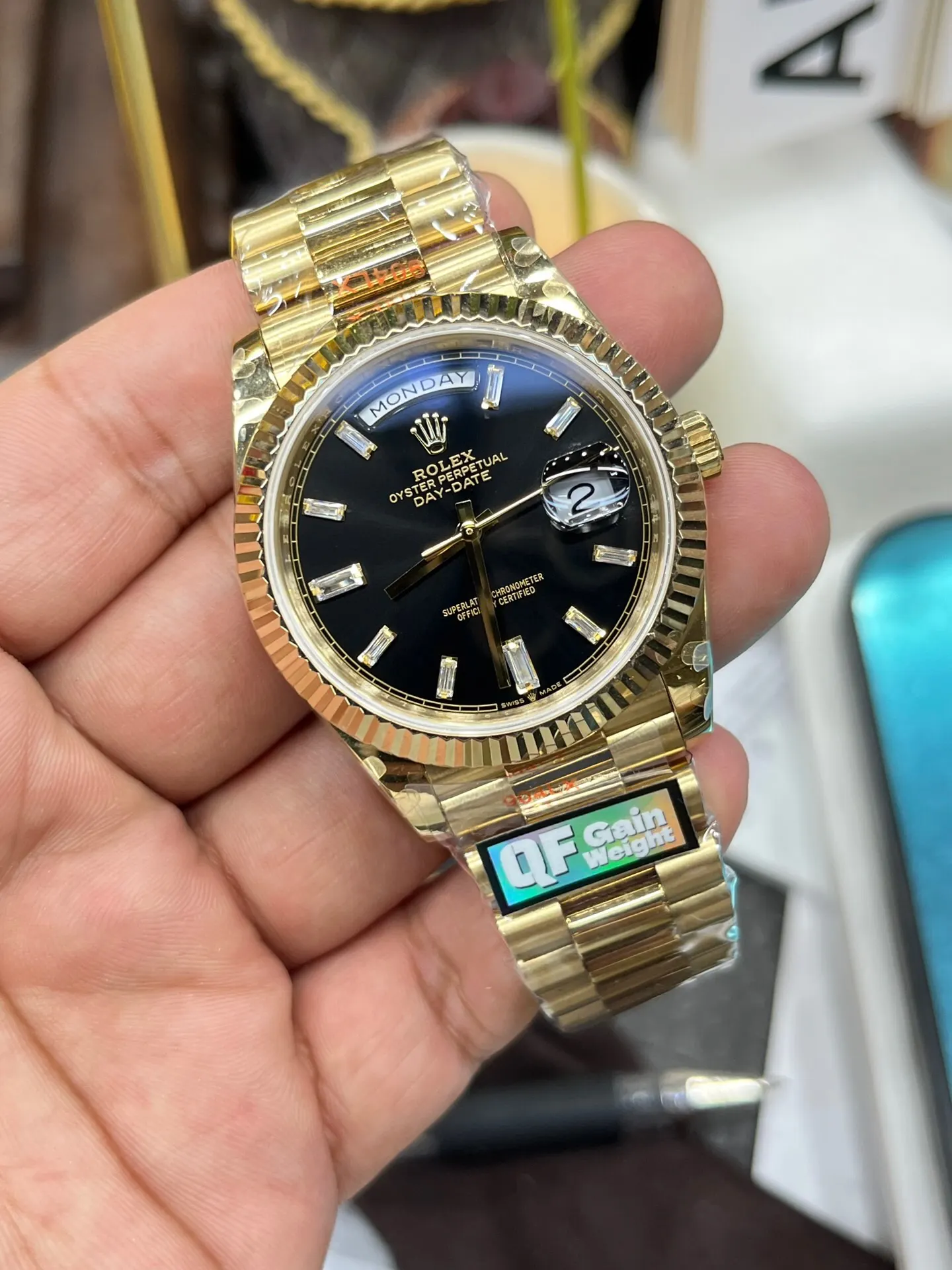 Rolex QF劳力士黑冰糖 重 4克 手錶 經典腕表款