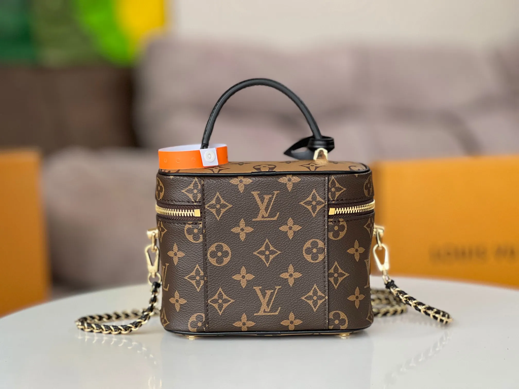 LV 老花 帆布 鏈條包 精致鏈條款