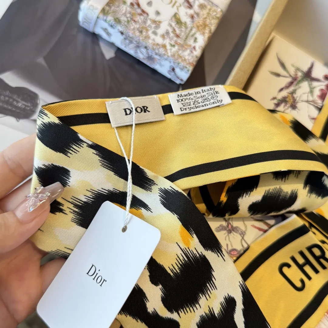 Dior 豹纹真丝发带 个性配饰 发饰