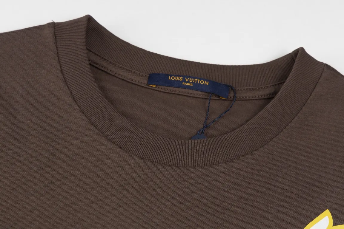 Louis Vuitton Brown Cotton Short Sleeve T-Shirt