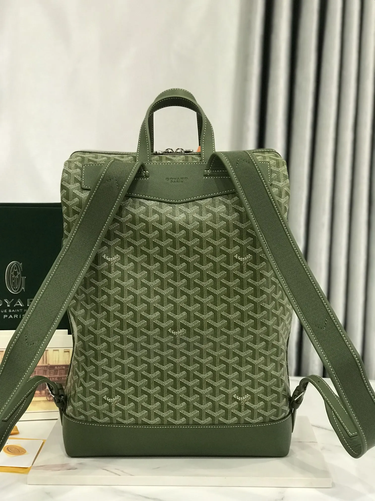 Goyard 黑色 棕色 小牛皮 雙肩包 实用雙肩款