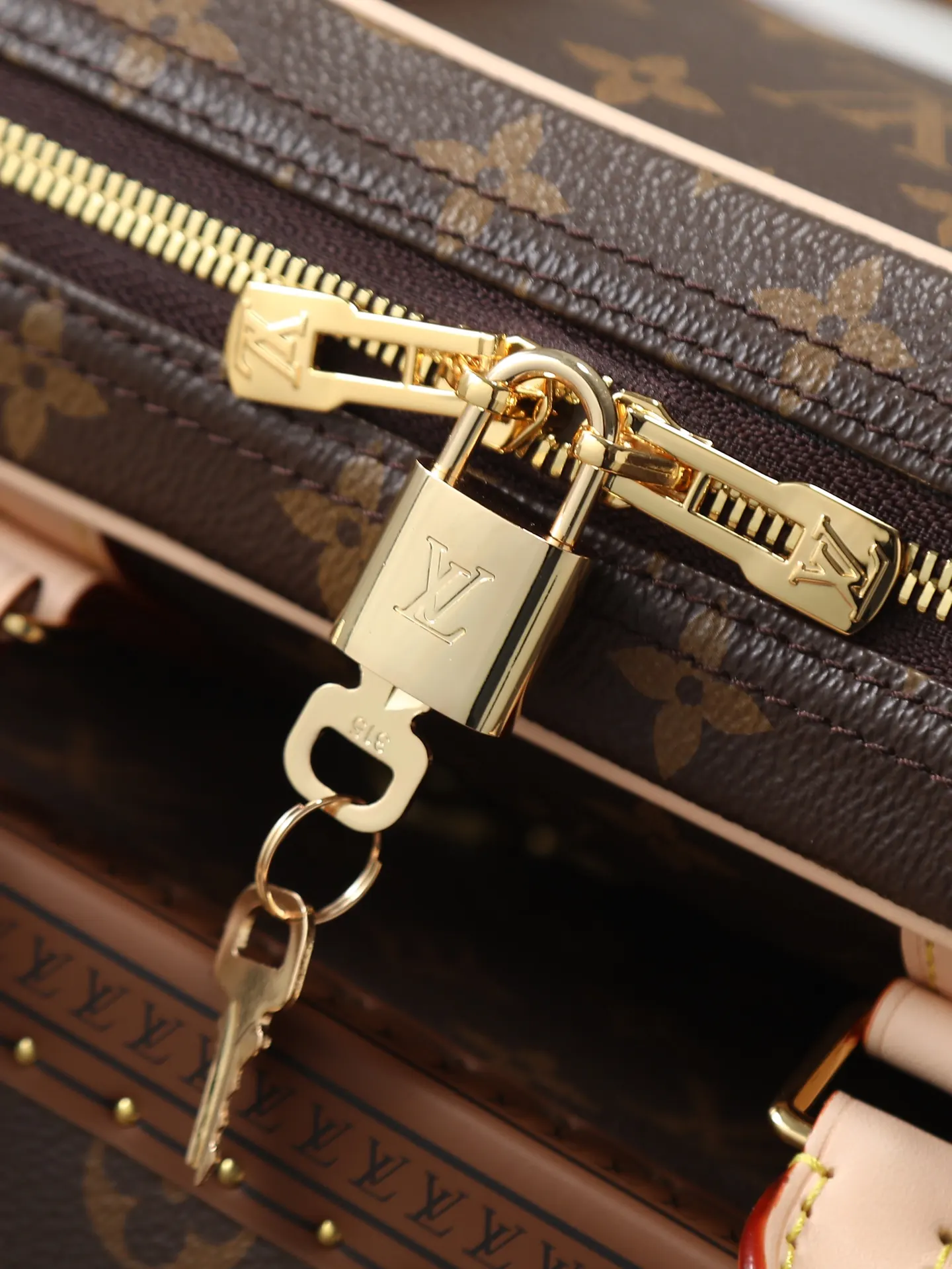 Monogram Briefcase Business Commuter Fashion Canvas